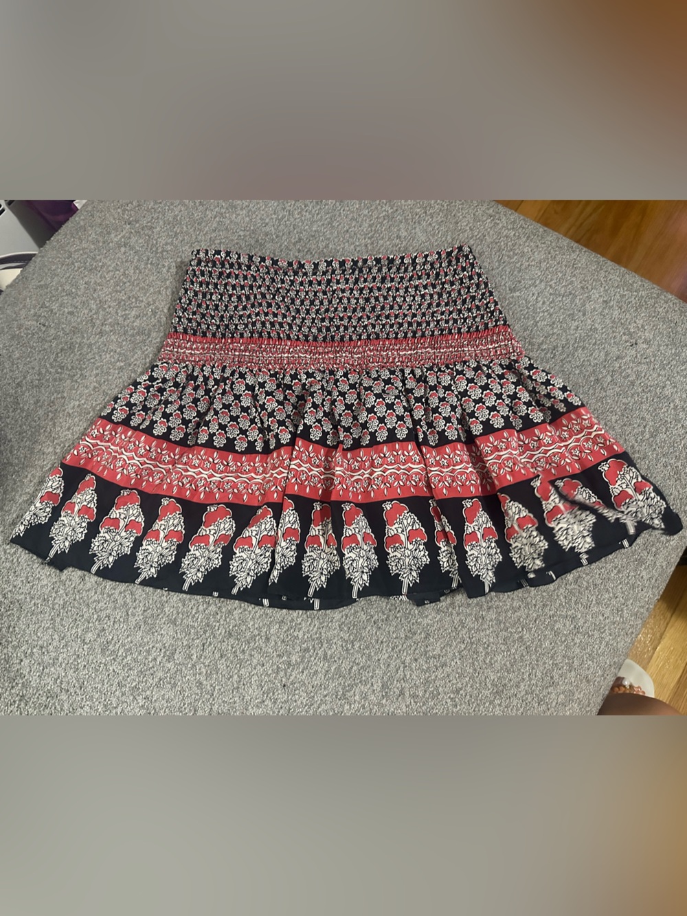 🌺 Ulla Johnson Silk Smocked Boho Skirt 🌺 - Picture 1 of 4